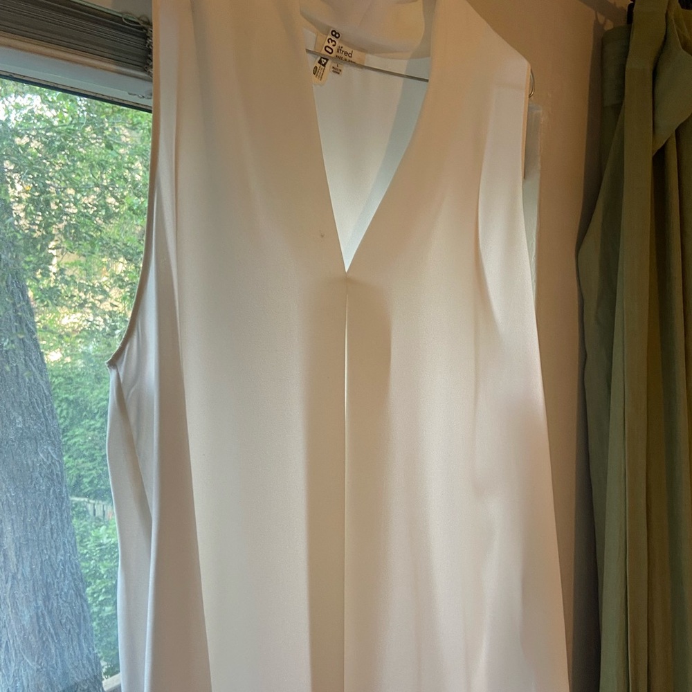 White Sleeveless Blouse by Wilfred